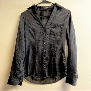 Express black button down shirt